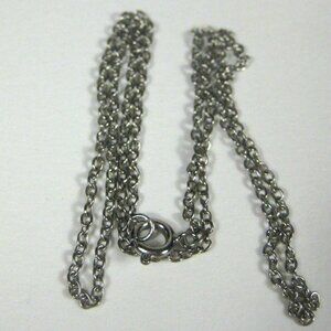 Necklace Chain 15 In Silvertone Delicate Metal Jewelry Unisex Choker Collar